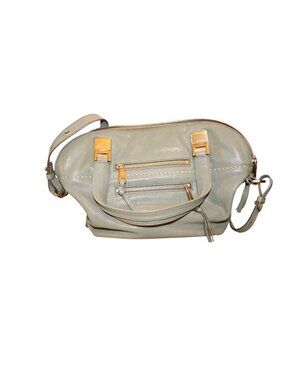 Chloe Sage Green Angie Leather Satchel Purse With Gold Hardware